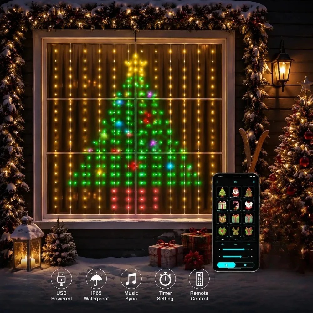 Christmas Light String LED Cur - огляд і ціна Lighting Decoration Ideas