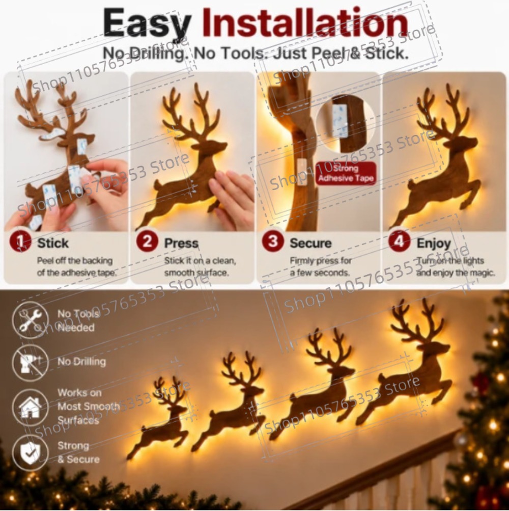 2027 Reindeer Glow Christmas D - огляд і ціна Lighting Christmas Decor