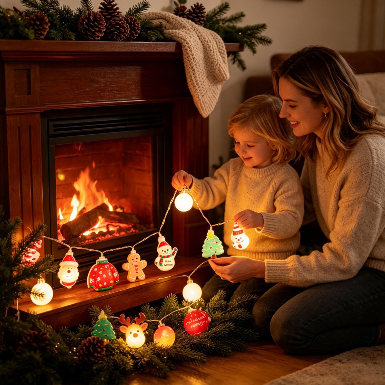 Christmas Santa String Lights  - огляд і ціна Lighting Christmas Decor